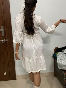 White Embroidered Mini Dress