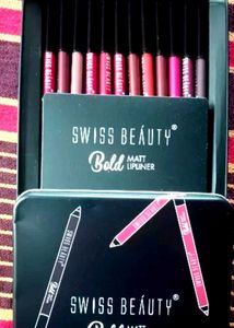 Bold Matte Lipliner Pack Of 12 Pcs