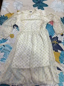 Gold Dot Sheer Dress