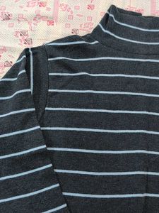 Striped Turtleneck Top