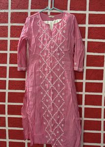 Pink Embroidered Kurta set