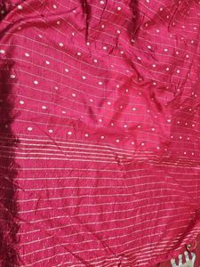 Pink saree with blouse