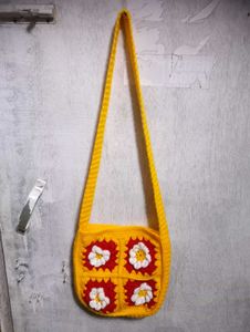 Handmade Crochet Flower Bag