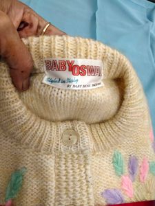 Cream Sweater With Embroidery