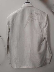 Elegant Embroidered White Glittering Suit