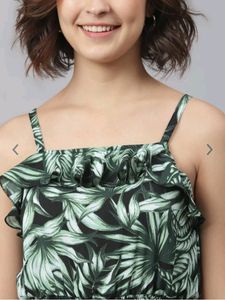 Black &amp; Green Jumpsuit