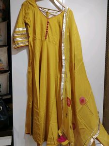 Anarkali Style Wd Pant And Dupatta