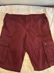 Maroon Cargo Shorts
