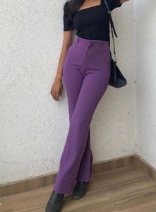 Sassafras flared purple trousers💜