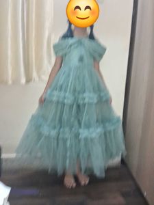 Green Girls Party Dress