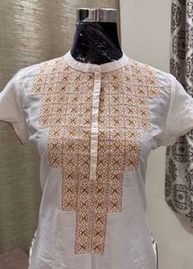 Embroidered Silk Blend Kurta