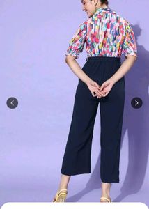 Stylish Jumpsuit with Print Top