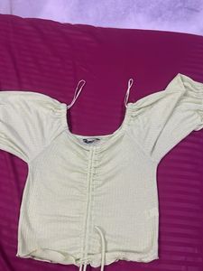 Lime Green Puff Sleeve Top