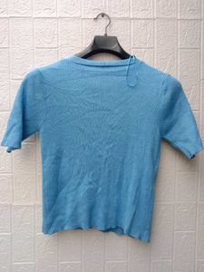 New with tag Pinterest Cute Light Blue Knit Top