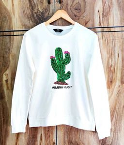 White Sweatshirt Size-38