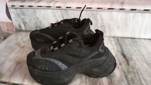 Black Chunky Platform Sneakers