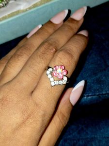 Vintage Flower Rhinestone Rings At @150