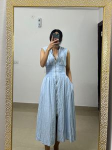 Tommie Cap Sleeves Smocked-Waist MIDI Dress