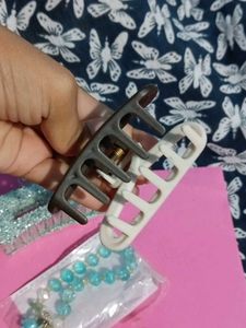 Sparkly Hair ClawClip+aesthetic Clecture+bracelet