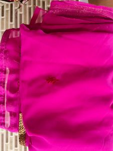 Pink Embroidered Saree