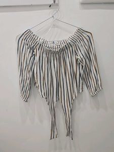 Striped Off-Shoulder Top