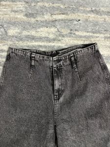 Grey Wash Wide Leg Jeans