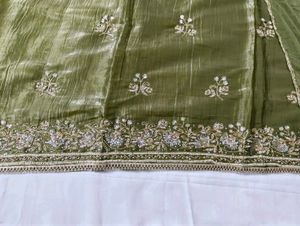 Olive Green Handwork Suit