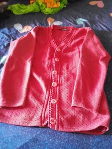 Coral Knit Cardigan