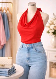 Red Halter Mini Dress