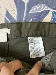 H&amp;m Olive Green Denim Shorts