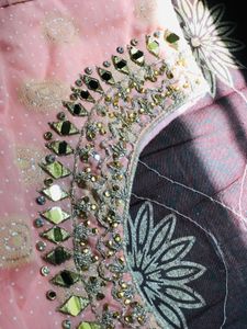 PEACH ROYAL GOWN  DUPATRA