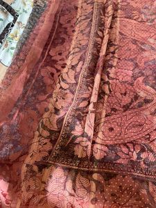 Black Transparent Printed Saree