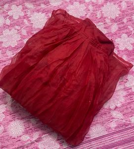 Red Plain Skirt