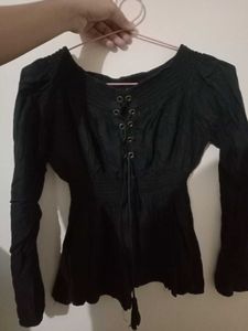 Black Long Sleeve Top