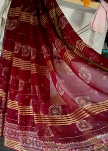 (12) Very Beautiful Saree With Blouse