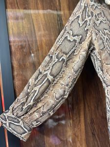Snakeskin Print Shirt Dress