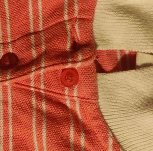 Striped Cropped Polo Top