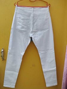 White Jeans with Patches