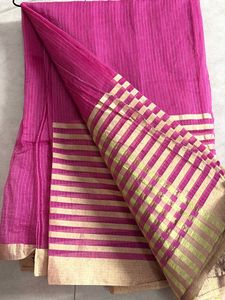 Pink Super Net Zari Saree