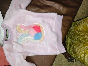 2 Cute Pink Bunny Sweatshirt