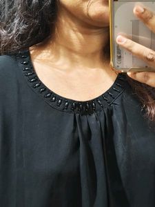 Elegant Black Sheer Top