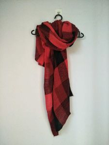 Checked Winter Shawl-muffler
