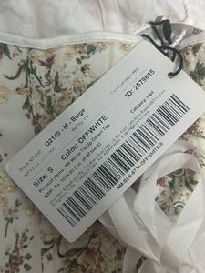 Off White Tie Up Corset Top