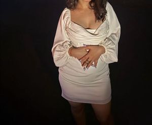 White Long Sleeve Mini Dress