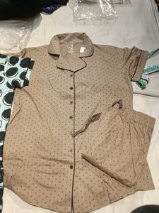 Polka Dot &amp; Cookie Print Pajama Set