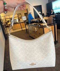 Coach White Monogram Laurel Bag