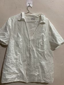 Cotton White Shirt With Preety Embroidery