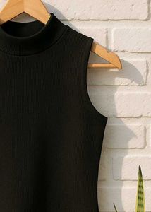 Sleeveless Turtleneck Top