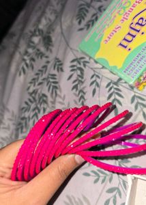 Pink Sparkly Bangles 2&#34;4 Inch