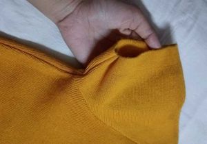 Yellow Striped Lace-Up Dress